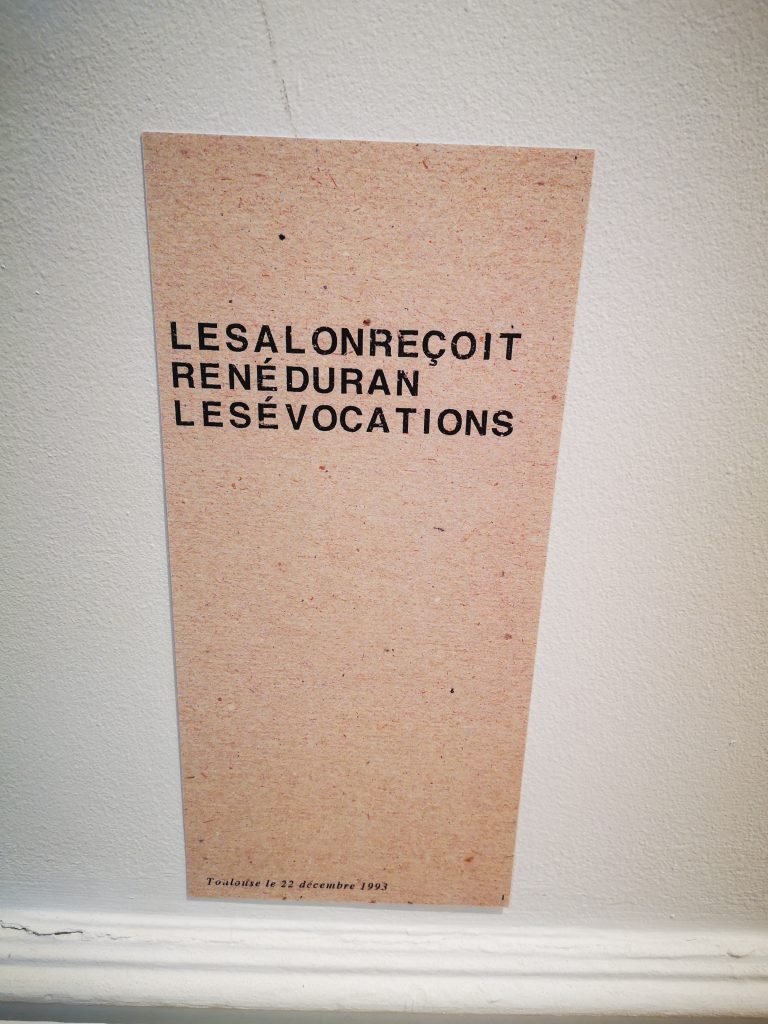 Le carton d'invitation de la 1ere exposition à Lesalonreçoit